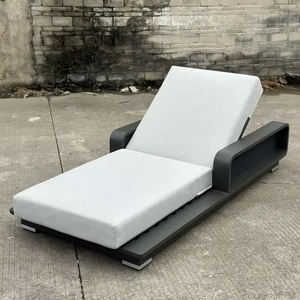 Chaise longue minimaliste moderne pour l'extérieur en alliage d'aluminium directement <span class=keywords><strong>de</strong></span> l'usine pour la piscine, la plage et le <span class=keywords><strong>bain</strong></span> <span class=keywords><strong>de</strong></span> <span class=keywords><strong>soleil</strong></span>. - Product Image 6