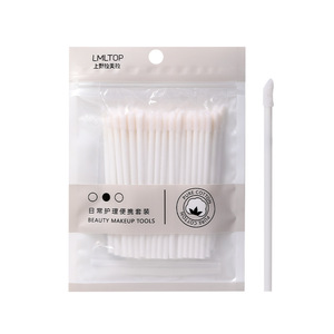 Lmltop - Paquete de 50 pinceles desechables para labios, mango de plástico flocado, fibra sintética para aplicación de lápiz labial - Product Image 2