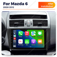MEKEDE Radio FM navigasi GPS mobil, Multimedia mobil layar sentuh 2 + 32GB 4core untuk Mazda 6 2008-2012