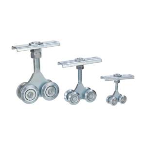 Chariot suspendu argent piste <span class=keywords><strong>coulissante</strong></span> rouleau suspendu <span class=keywords><strong>porte</strong></span> de grange <span class=keywords><strong>Rail</strong></span> chariot roue avec roulement <span class=keywords><strong>porte</strong></span> piste rouleau - Product Image 1