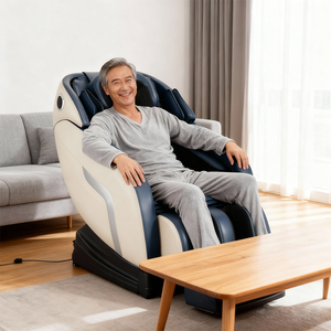 <span class=keywords><strong>Fauteuil</strong></span> de massage <span class=keywords><strong>électrique</strong></span> moderne en cuir, corps entier, zéro gravité, avec rail SL, pression d'air, chauffage, massage du cou et des pieds - Product Image 4