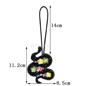 עבודת יד חדשה 3d pvc נחש גמל פיל תבשיל על שק שק חרוז עם קרשי כובע תלוי חרוז חרוז ערמה - Product Image 4