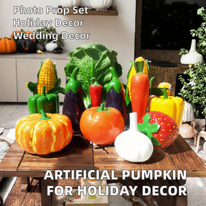 Décorations artificielles de citrouilles et feuilles d'érable pour Halloween, Noël, mariage, accessoires de photographie - Product Image 3