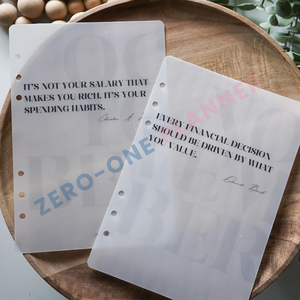 <strong>Custom</strong> Matte Vellum Paper <strong>Planner</strong> Dashboard <strong>Insert</strong> A5 A6 A7 B5 B6 Durable Covers for Discbound and Ring-bound Organizers - Product Image 3