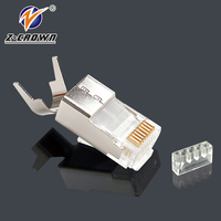 Connecteur RJ45 RJ11 pour prise murale intérieure vers câble modulaire de ligne fixe mâle