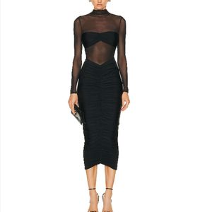 Black Long Sleeve Turtleneck Dress - Midi Bodycon 2025 Black Long Sleeve Turtleneck Dress - Midi Bodycon 2025