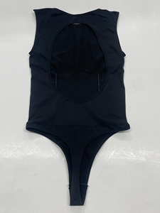 Groothandel Ronde Hals Gebreide Shapewear String Bodysuit Ademende Naadloze Body Shaper Rugloze Jumpsuit Met Knoopkruis - Product Image 6