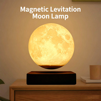 Lampe de lecture de bureau unique et lumineuse, décorative, à lévitation magnétique, avec LED flottantes Jupiter, Mars, Saturne, Lune