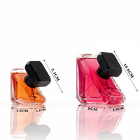 Frasco de Perfume Vacío de Vidrio Transparente de 30ml/100ml con Pulverizador y Tapa Negra, Personalizable con Fragancia de Lujo OEM