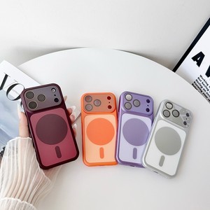 เคสโทรศัพท์มือถือแบบแม่เหล็กสัมผัสนุ่มสีดั้งเดิมสำหรับ iPhone 18 17 16 15 14 pro max ฝาครอบเลนส์แบบด้านพร้อมกรอบป้องกัน - Product Image 3