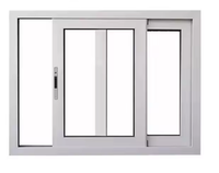 Ventanas Corredizas de Aluminio con Doble Acristalamiento de Diseño Moderno, Rotura de Puente Térmico, Malla de Acero Inoxidable, Apertura Horizontal