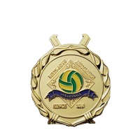 Médaille de récompense sportive gravée, finition or, logo OEM personnalisé, best-seller, souvenir pour la natation, le volley-ball, le marathon, les compétitions