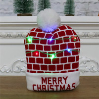 Nuovo Cappello Natalizio LED a Tema Cartone Animato, Lavorato a Maglia di Alta Qualità con Luci Colorate, per Adulti e Bambini, Decorazione Natalizia a Tema Dinosauro