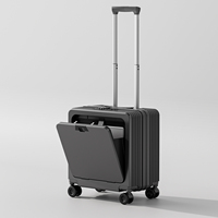 Valise de cabine de luxe sur mesure haut de gamme pour affaires, grande capacité, compartiment avant pour ordinateur portable, support de chariot, personnalisation du logo OEM