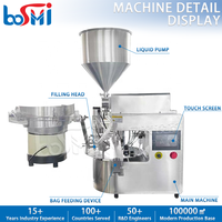 Machine de remplissage de sachets à bec verseur pour ketchup, sauce tomate, sauce moutarde, vinaigrette, beurre de cacahuète, pâtes et liquides