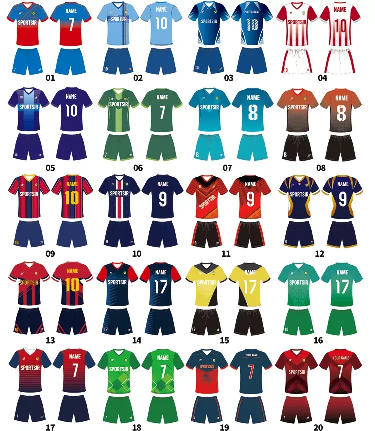 Free Design quick dry Sublimation custom printed soccer jersey football sportswear uniform teamwear printing soccer wear
