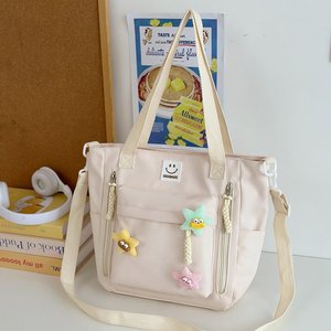 Sac <span class=keywords><strong>Tendance</strong></span> 2025 quotidien décontracté sac à bandoulière tout match petit frais couleur unie quotidien bandoulière sac fourre-tout mignon étoile à cinq branches - Product Image 6