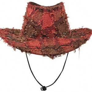 New Retro American Western Cowboy Hat Men Women Ethnic Style Distressed Jazz Hat for Outdoor Travel Party <b>Sunscreen</b> - Product Image 1
