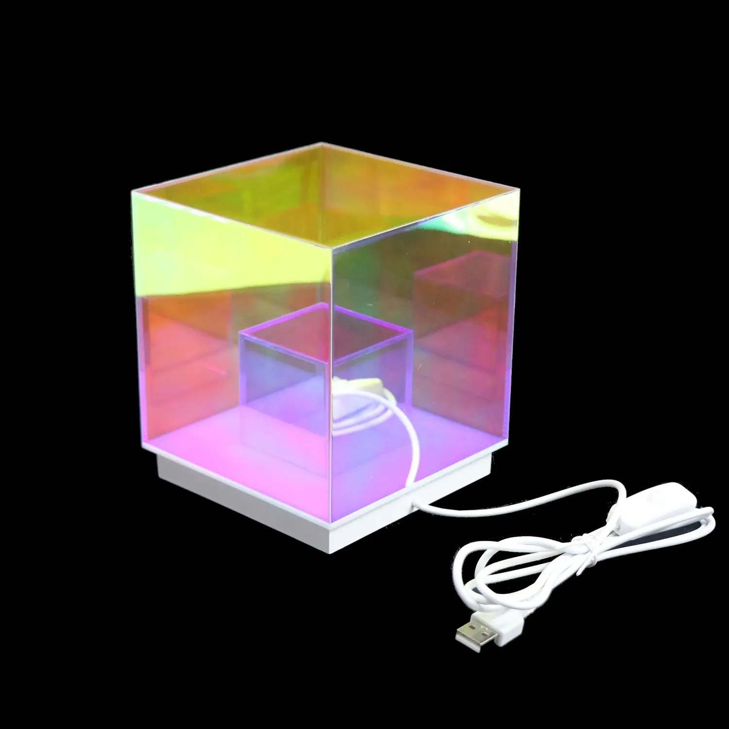 USB Supply 3D Illusion Lamp Square Acrylic Mood Lamp Led Decoration Night Light For Kids