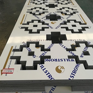 Alucobond แผงอลูมิเนียมคอมโพสิตตกแต่งหินหินอ่อนที่ทันสมัยแผงผนังป้องกันไฟฟ้าสถิตย์แผงแซนวิชอาคาร - Product Image 3