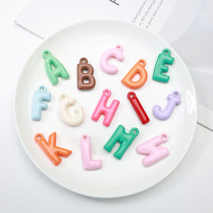 DIY acrílico teléfono cadena colgante accesorios Macaron 26 mayúsculas suave inglés letra encantos colgante - Product Image 4