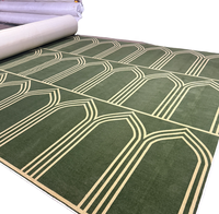 Rouleau de tapis de prière musulman épais de haute qualité touffeté et pile coupée pour un usage domestique pour mosquée et usine d'hôtel mur mural en gros