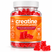 Gummies de créatine monohydrate en vrac, directement de l'usine OEM, pour hommes et femmes, 60 unités, favorise l'énergie et la récupération*, sans OGM, HALAL