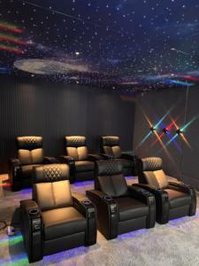 Sofá reclinable VIP individual de lujo, reposacabezas <span class=keywords><strong>el</strong></span>éctrico, asiento de <span class=keywords><strong>película</strong></span> de cuero genuino para cine en casa, <span class=keywords><strong>sótano</strong></span>, teatro, Hotel - Product Image 4