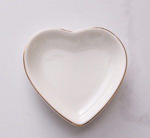 Bandeja y Plato de Cerámica Yixing Art <span class=keywords><strong>Deco</strong></span> con Borde Dorado para Exhibición de Joyas: Collares, Anillos y Pendientes - Product Image 3