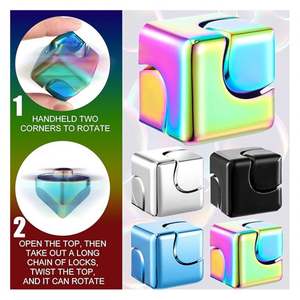 Cubo Fidget Infinito de Metal Resistente de Primera Calidad para Adultos y Niños, Alivio del Estrés, Herramientas Sensoriales, Juego de Regalo EDC con Logotipo Personalizado - Product Image 3