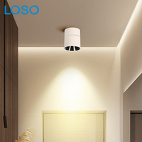 LOSO Éclairage commercial 10W 15W 20W Réglable Montage en surface Maison Salle de bain Salon Bureau Spots