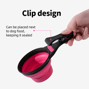 Cuchara Medidora Plegable de Silicona Ecológica para Comida de Perro, Impermeable, con Clip Sellador de Bolsas - Product Image 3