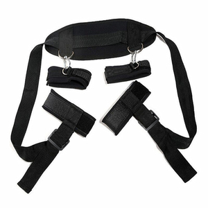 Kit de bondage BDSM pour <span class=keywords><strong>lit</strong></span>, ensemble de sangles, attaches sexuelles pour chevilles, poignets, barre, menottes en fourrure, ensemble de menottes pour adultes, chambre à coucher - Product Image 6