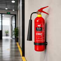 Extincteur au dioxyde de carbone, équipement portable de lutte contre l'incendie au dioxyde de carbone, cylindre en acier au carbone, cornet noir, OEM.