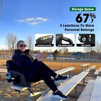 Chaise de stade pliable et inclinable portable, chaise de salle à manger en métal avec coussin rembourré, accoudoir et support dorsal OEM