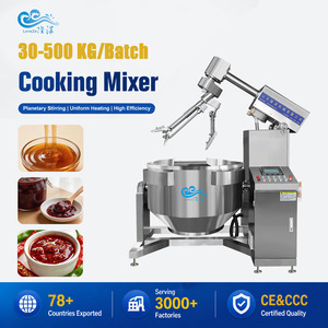 Mélangeur de cuisson industriel automatique à économie d'effort, à commande à un bouton, avec cuve basculante planétaire et raclette intégrée, <span class=keywords><strong>pour</strong></span> cuisine professionnelle - Product Image 1