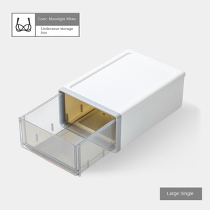 Armoire de <span class=keywords><strong>rangement</strong></span> transparente en plastique PP avec boîtes de <span class=keywords><strong>rangement</strong></span> de type tiroir carré pour la finition des vêtements et des <span class=keywords><strong>sous</strong></span>-vêtements - Product Image 6