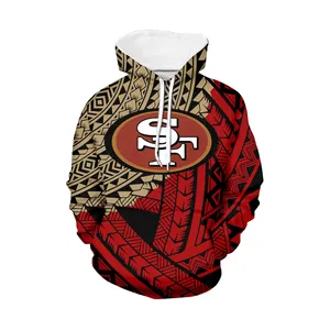 Polynesian Samoan Tribal Design National Football League American Football Team Custom Men Casual Hoodie Pullover