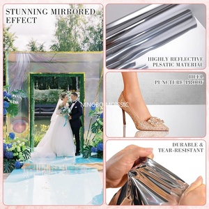Tapis miroir <span class=keywords><strong>blanc</strong></span> et <span class=keywords><strong>bleu</strong></span> pour mariage, banquet, scène de fête, <span class=keywords><strong>fond</strong></span> de scène, tapis miroir épaissi à haute luminosité - Product Image 5