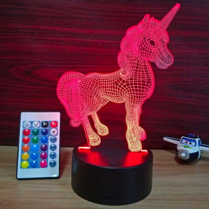 Customized Anime Design Mini 3D Illusion Night <strong>Light</strong> 7 Colors Changing Touch Switch USB <strong>Table</strong> for Holiday Gifts Home Decorations - Product Image 5