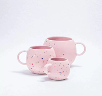 Nouvel ensemble de tasses en céramique et porcelaine 2026, couleur macaron, effet éclaboussures de peinture, avec logo personnalisé, empilables, écologiques, compatibles lave-vaisselle, pour café