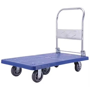350kgs Load Capacity Black Platform Structure Hand <strong>Carts</strong> Foldable Platform <strong>Flat</strong> Plastic Hand Trolley <strong>Cart</strong> Hand Truck - Product Image 3