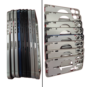 Cho iPhone 14 14 cộng với 15 Promax nhà ở với một phần + giữa khung gầm khung + Sim khay + bên Bộ phận quan trọng phía sau nhà ở trường hợp lắp ráp - Product Image 5