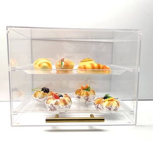 <strong>Clear</strong> Bakery Countertop Cake Box <strong>Acrylic</strong> Pastry <strong>Display</strong> <strong>Case</strong> for Bread Cake