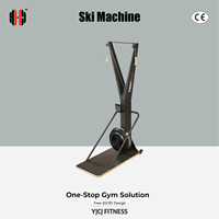 Máquina de Entrenamiento de Esquí con Manijas Dobles, Ventilador con Resistencia al Viento, Base Estable y Resistente para Equipos de Gimnasio