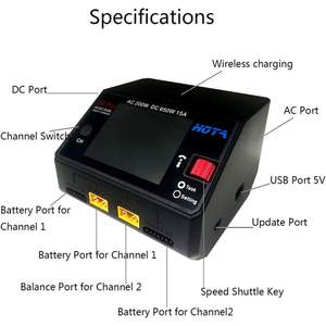 Chargeur intelligent double canal HOTA D6 Pro AC200W DC650W batterie Lipo charge multifonction pour Nicd LiHv NiMH AC200W DC650W - Product Image 3