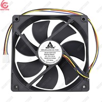 Ventilateur de refroidissement sans balais PWM 4 broches GDSTIME GDA1225 120 mm DC 12 V 120x120x25 mm avec dissipateur thermique en plastique pour boîtier d'ordinateur et refroidisseur de CPU