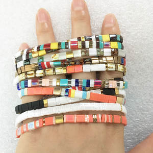 Pulsera Elástica <span class=keywords><strong>de</strong></span> Cuentas <span class=keywords><strong>de</strong></span> Vidrio <span class=keywords><strong>Miyuki</strong></span> Tila, Hecha a Mano, Color Rosa Dorado, Estilo Boho, para Mujer, <span class=keywords><strong>Venta</strong></span> <span class=keywords><strong>al</strong></span> <span class=keywords><strong>por</strong></span> <span class=keywords><strong>Mayor</strong></span> - Product Image 2