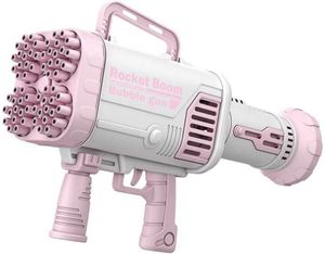 Electric 2 in 1 & Handheld Fan 64 Holes Automatic Machine Gun <b>Bubble</b> Blower for <b>Kids</b> - Product Image 1