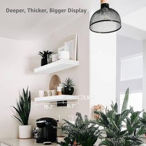 トイレ用のブラケット付き,竹製の木製壁に取り付けられた棚 - Product Image 2